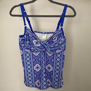 36D Navy Blue Swim Top